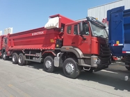 Sinotruk Hohan ((nouveau howo) camion de décharge à bascule N7 8 × 4 12 roues 380hp Lhd ou Rhd avec conteneur de type U de bâche