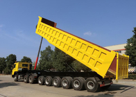 3 axes inclinant semi le camion de remorque pour le mien et la construction 60-80 tonnes