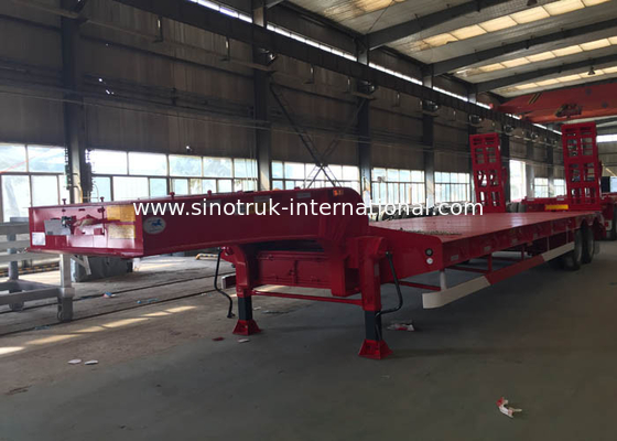 La construction de chargement usine les axes à plat hydrauliques de la remorque 3 80 tonnes 17m