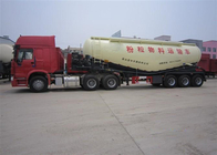 3 camion de remorque de réservoir de ciment en vrac de l'axe SINOTRUK avec le moteur de 55-65CBM Weichai