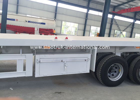 De lit plat conteneur d'axes du camion de remorque semi 3 portant la remorque lourde d'équipement