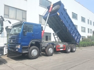 Camion à benne basculante bleu de SINOTRUK HOWO LHD 12wheels 8X4 400HP pour l'exploitation Front Lifting 50Tons