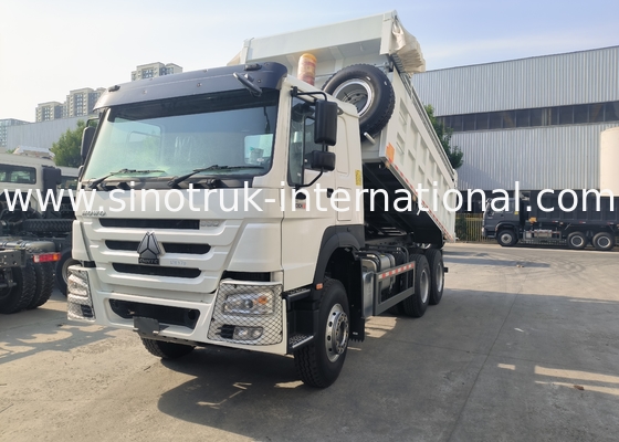Sinotruk Howo camion de décharge à bascule 380hp 6 × 4 20CBM blanc avec bâche automatique