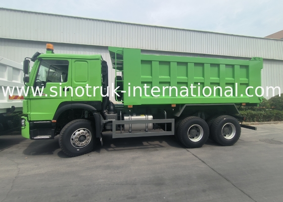 Sinotruk Howo dépoussiéreur à bascule Weichai 400hp 6 × 4 Lhd Levé vert moyen