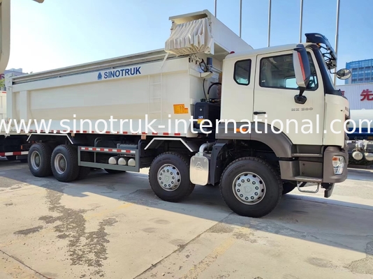 Sinotruk Hohan Nouveau camion de décharge à bascule HOWO N7 6 × 4 10 roues 380 chevaux RHD U Type Tarpaulin automatique