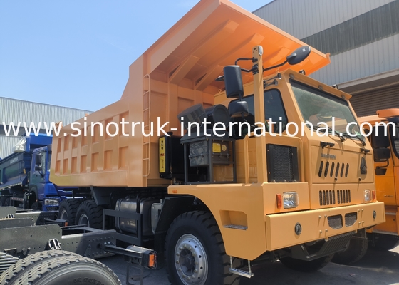 Sinotruk Howo Mining Tipper Dump Truck 90Tons 6 × 4 Corps de chargement en acier à haute résistance