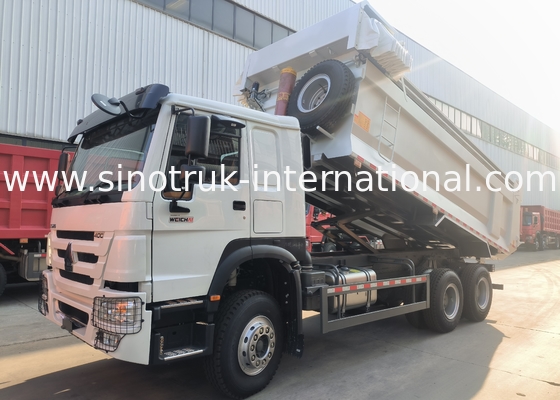 Camion à décharge à bascule de Sinotruk Howo 400hp 6 × 4 plateau en forme de U avec bâche automatique