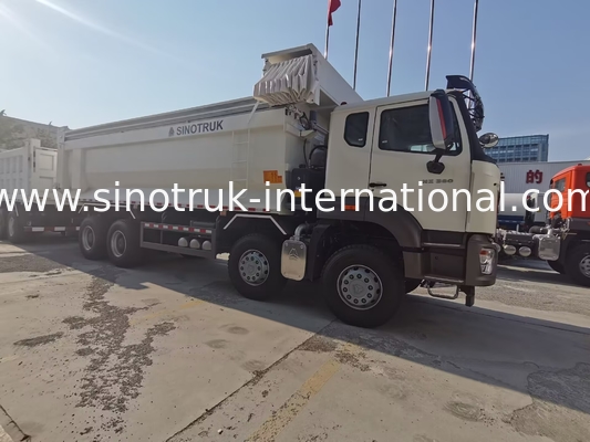 Sinotruk HOHAN Nouveau HOWO 8X4 camion de décharge 380 chevaux 12 roues blanc H77L ZZ3317V386JB1R type U