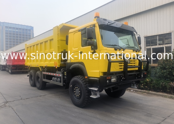 Sinotruk Howo camion de décharge à bascule 6 × 6 à traction intégrale avec 14.00R20 pneumatique unique 380 ch