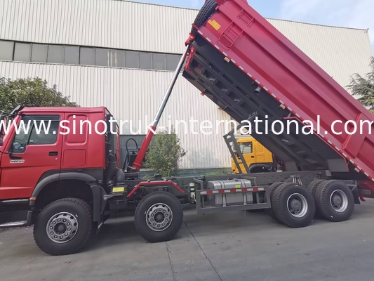 HOWO 12 roues Sinotruk 8X4 camion de décharge 400hp pour l'exploitation minière LHD U type conteneur