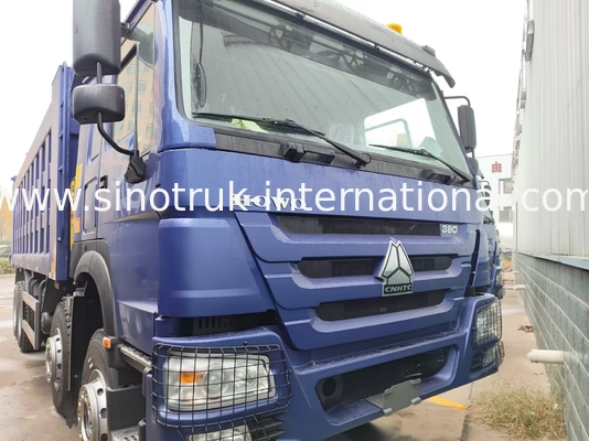 8X4 Blue Tipper Dump Truck 380 chevaux 12 roues Blanc H77L ZZ3317V3567B1 Type U