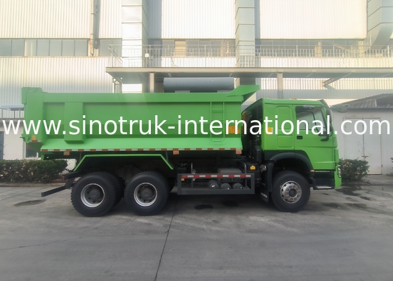 Sinotruk Howo camion de décharge à bascule 380hp 6 × 4 U Carrosserie de chargement couleur verte