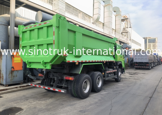Sinotruk Howo camion de décharge à bascule 380hp 6 × 4 U Carrosserie de chargement couleur verte
