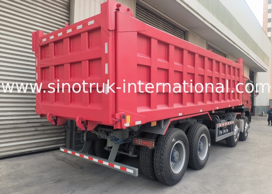 Sinotruk Howo camion de décharge à bascule Tx 400hp Euro 2 8 × 4 Lhd 12 roues rouge