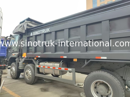 HOWO NX 380HP RHD Black Tipper Dump Truck avec volet de bâton