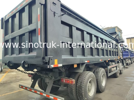 HOWO NX 380HP RHD Black Tipper Dump Truck avec volet de bâton