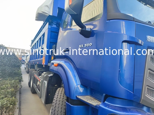 Puissant polyvalent HOWO 6x4 380HP camion bleu avec 20CBM boîte de chargement carré et étanche bâche Flip Cove