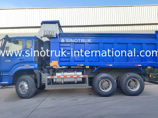 Puissant polyvalent HOWO 6x4 380HP camion bleu avec 20CBM boîte de chargement carré et étanche bâche Flip Cove