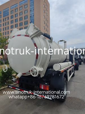 4*2 Conduisez le camion HOWO pour l'aspiration des eaux usées: réservoir de 6 m3, 160 chevaux, pneus 8.00R20, camion léger pour les eaux usées, véhicule d'assainissement efficace