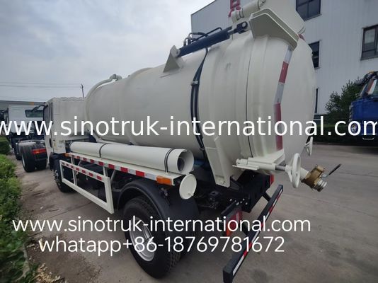 4*2 Conduisez le camion HOWO pour l'aspiration des eaux usées: réservoir de 6 m3, 160 chevaux, pneus 8.00R20, camion léger pour les eaux usées, véhicule d'assainissement efficace