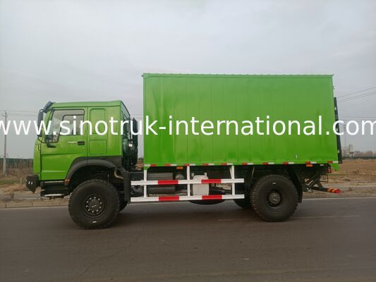SINOTRUK Heavy Duty Truck with 4X4 LHD Drive Type, 5000*2300*2300 mm Cargo Tank, and 16T Rear Axle Capacity for Heavy Load Hauling Green