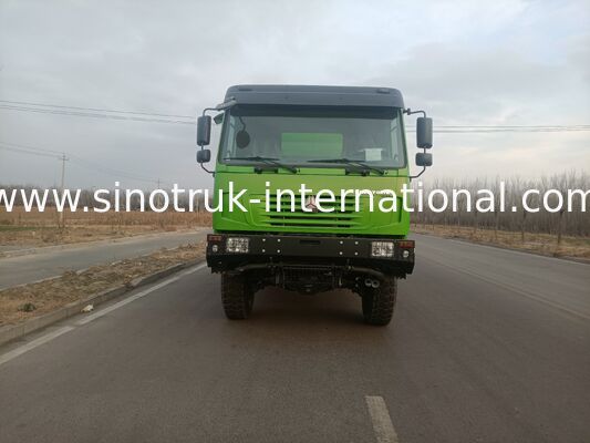 SINOTRUK Heavy Duty Truck with 4X4 LHD Drive Type, 5000*2300*2300 mm Cargo Tank, and 16T Rear Axle Capacity for Heavy Load Hauling Green