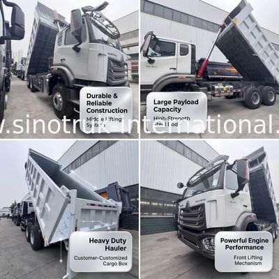 SINOTRUK HOHAN Nouveau camion-benne Howo 19-20CBM Personnalisé Levage avant 6 × 4 LHD Boîte de chargement