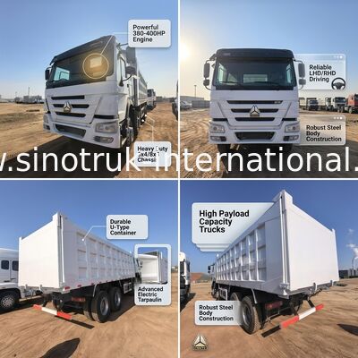 375 chevaux de puissance de déchargement de 40 à 50 tonnes de capacité de charge et 7300 mm de longueur de la boîte de chargement