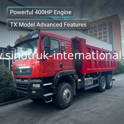 Camion à benne basculante 6X4 de verseur du modèle 400HP LHD de SINOTRUK HOWO TX avec des voyants d'avertissement