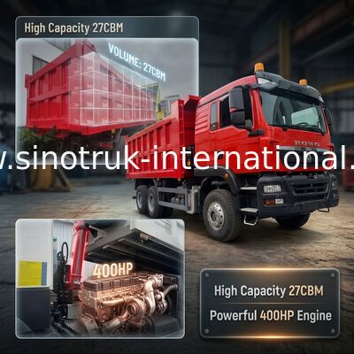 Camion benne TX moteur Weichai 400 chevaux, normes d'émission Euro II