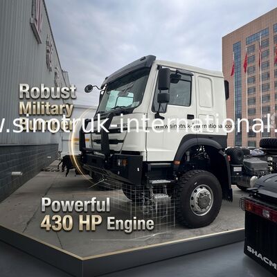 SINOTRUK HOWO Ghost Face cabine Tracteur camion 6X6 Euro 2 430 HP pare-chocs militaire blanc