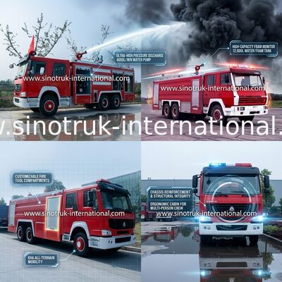Véhicules de pompe à incendie de secours de structure compacte/camions de sapeur-pompier