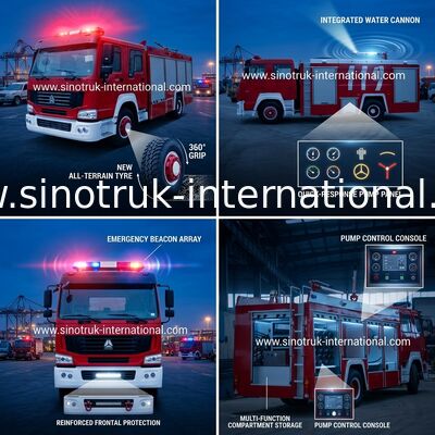 Véhicule d'offre du feu de la poussière de mine/camions de pompiers modernes 15-20CBM LHD avec l'OIN