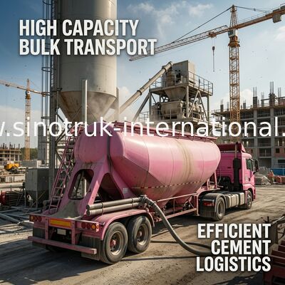 A7 entassent en vrac les roues LHD 36-45CBM ZZ1317N4667N1 des camions 371HP 12 de transport de ciment
