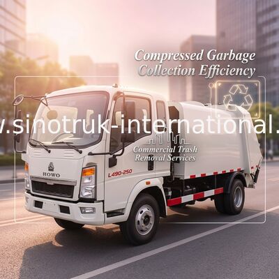 Camion de récupération de place de véhicules d'élimination des déchets, camion comprimé de compacteur d'ordures