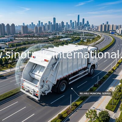 Camion professionnel de poubelle de déchets du camion 10-12 CBM de la récupération de place 4×2