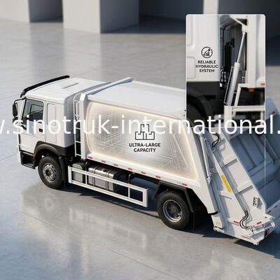 SINOTRUK 300 ch 4x2 camion poubelle comprimé avec 30 tonnes de roulement pour une gestion efficace des déchets