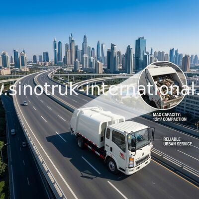 LHD 4X2 SINOTRUK HOWO a comprimé le camion 5 de récupération de place de compacteur - 6m3