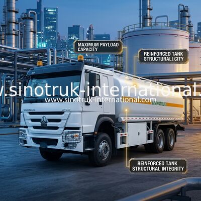 Sinotruk Howo 20CBM Camion réservoir de carburant 10 roues 340hp 6 × 4 compartiments multiples