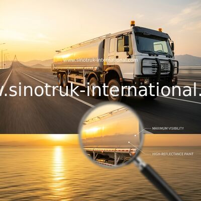 SINOTRUK HOWO Rouge 371HP 8×4 12 roues camion-citerne à pétrole de grande capacité 30CBM