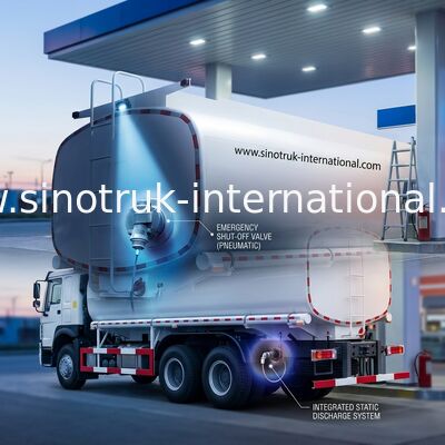 Blanc du camion 10Wheels 400Hp de réservoir de stockage de pétrole de SINOTRUK HOWO 6X4 25CBM