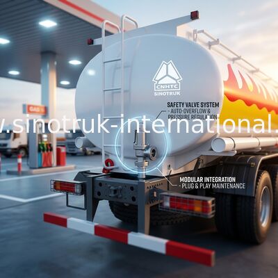 réservoir de carburant de camion de 20CBM Sinotruk Howo semi 6x4 Lhd Euro2 371hp