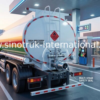 SINOTRUK HOWO Roux 380HP 8×4 12 roues camion-citerne à pétrole de grande capacité