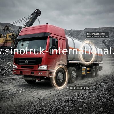 camion de réservoir de stockage de pétrole de 8X4 LHD Euro2 336HP, camions de transport du pétrole 30CBM brut