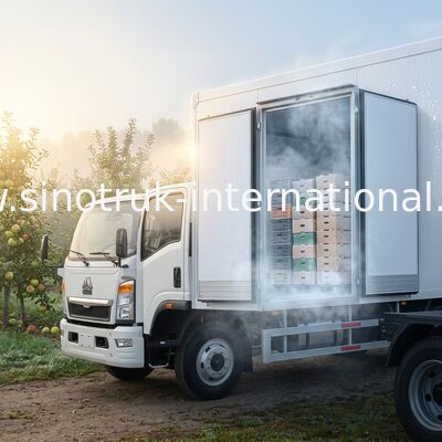 camion réfrigéré 140HP RHD 95km/H de 4x2 SINOTRUK HOWO