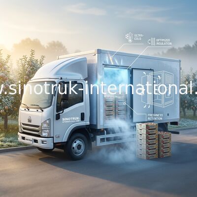 SINOTRUK a isolé des panneaux de CKD pour faire le corps réfrigéré de cargaison de camion de livraison