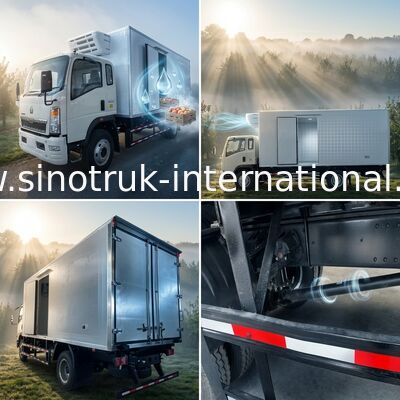 Consommation basse d'énergie 4x2 10 Ton Refrigerated Truck 160HP RHD