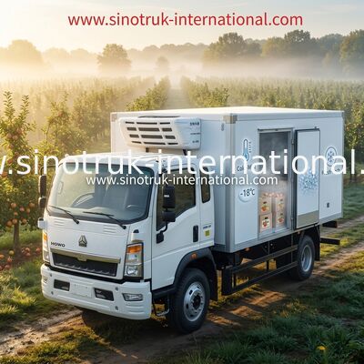 Consommation basse d'énergie de HOWO 4×2 5-10 Ton Small Refrigerated Box Truck
