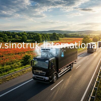 Camion réfrigéré commercial SINOTRUK HOWO euro allemand 4 de moteur d'HOMME de 20 - de 25 CBM