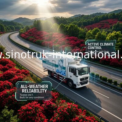 140 camions de boîte de réfrigérateur de moteur de HP, 8 tonnes de RHD 4X2 ont frigorifié le camion de nourriture